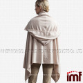 Hooded Wool Handed Knitted Crochet Poncho